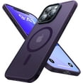 thumbnail image 1 of Strong Magnetic for iPhone 15 Pro Max Case, [Compatible with MagSafe] [Military-Grade Drop Tested]Shockproof Protective Slim Translucent Matte Phone Case for iPhone 15 Pro Max Case, Deep Purple, 1 of 14