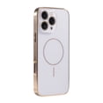 thumbnail image 1 of Strong Magnetic for iPhone 15 Pro Metal Case, [Compatible with Magsafe] [Drop Resistant] Matte Skin Feeling PC Back, Luxury Titanium Phone Case with Tempered Glass Lens Protector, Desertgold, 1 of 6