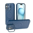 thumbnail image 1 of Strong Magnetic for iPhone 16 Case, Military Grade Drop Protection, Compatible with MagSafe, Built-in Camera Cover Kickstand, Matte Slim Phone Cover for iPhone 16, Blue, 1 of 4