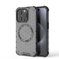 thumbnail image 1 of Strong Magnetic for iPhone 16 Pro Max Case, Military Grade Drop Protection, Compatible with MagSafe, Shockproof Anti-Fingerprint Honeycomb Pattern Translucent Slim Phone Protective Cover,Black, 1 of 1