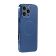 thumbnail image 1 of Strong Magnetic for iPhone 16 Pro Max Metal Case, [Compatible with Magsafe] [Drop Resistant] Matte Skin Feeling PC Back, Luxury Titanium Phone Case with Tempered Glass Lens Protector, Blue, 1 of 6
