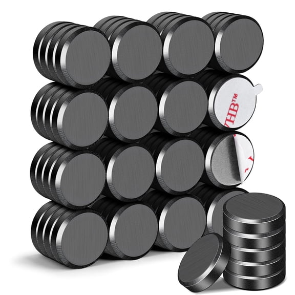 Strong Magnets 70Pcs 0.6x0.12Inch Fridge Refrigerator Magnet for Crafts with Adhesive Backing Magnetic Small Black Button Ceramic Circle Craft Round Heavy Duty Adhesive Neodymium Whiteboard