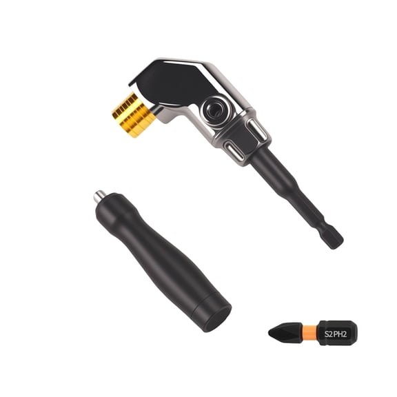 Strong Metal 90 Degree Drill Tool And Impact Driver Bit Set For Hard To Reach Areas