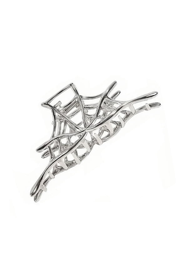 Strong Metal Hair Claw Spiderweb Pattern Secure Grip Hair Styling Tool Unisex