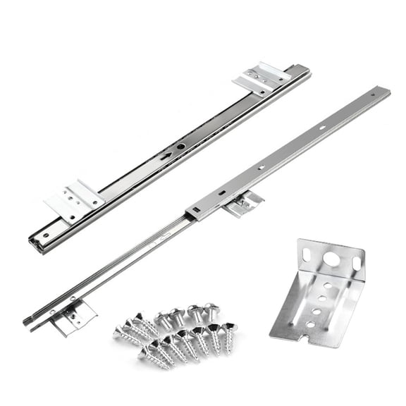 Strong Metal Keyboards Mounting Bracket Adjustable Keyboards Slide Tray for Maximize Desk Space & Improve Work Efficienc