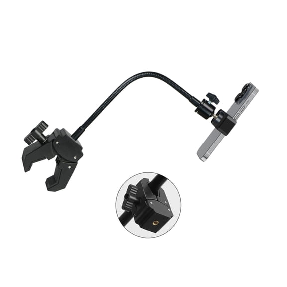 7829 ABS Constructed Tripod Mount for Smartphones Tablets Featuring Flexible Gooseneck and Universal Clamp for Stable Use