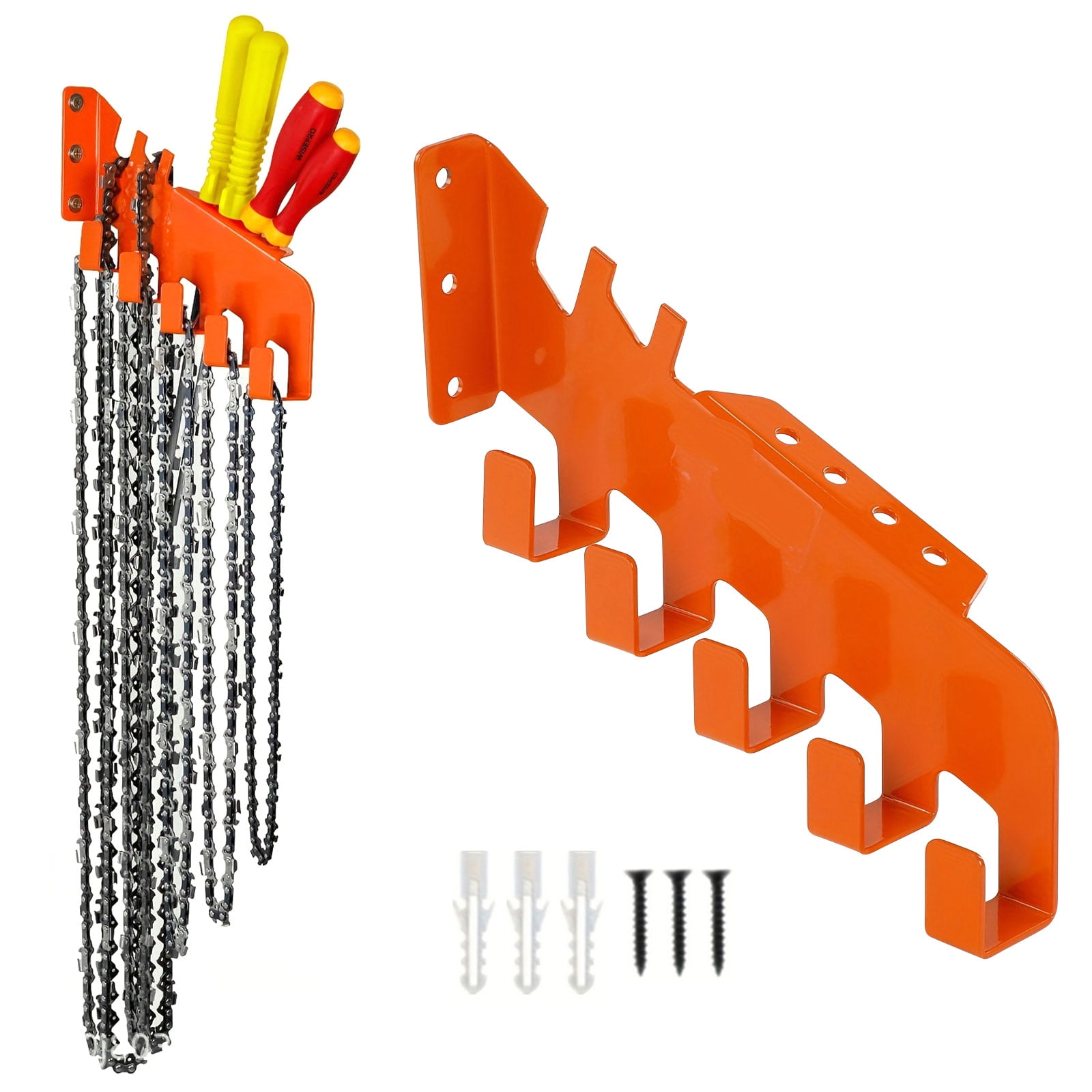 Strong Mild Steel Wall Mount Chainsaw Chain Hanger Highlighting 5 ...