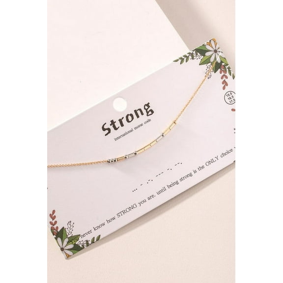 Strong Morse Code Necklace
