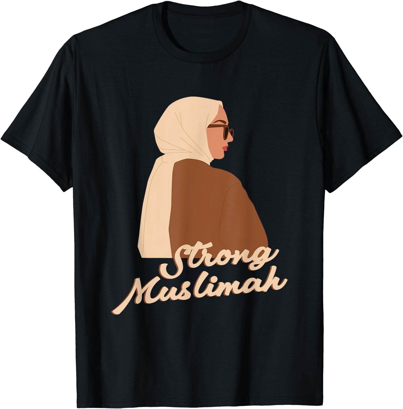 Simple Masjid Strong Muslimah Woman Hijab Islamic Arabic Mosque Religion T-Shirt ...