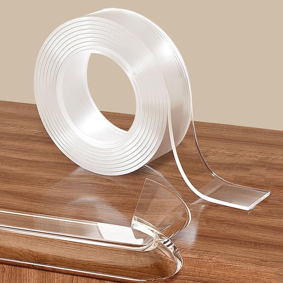 Strong Nano Double Sided Heavy Duty Moun Tape,Clear-1.18"x118"x0.04",9.85FT,Removable Adhesive Tape for Hanging Pictures, Carpets, Rugs,Balloons and Posters, Ideal for Classroom Home Decor Installati