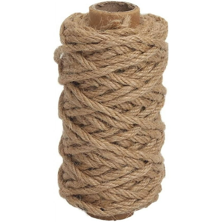 Strong Natural Jute Twine, 4mm Thick 66 Feet Long Jute String Rope Roll for  Garden, Arts & Crafts, Home Decor, Packaging 