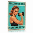 thumbnail image 1 of Strong Is The New Pretty Vintage Fitness Poster 12x16 Inch Aluminum Metal Sign for Gym Wall Decor Workout MotivatioArt Home Office Strength Training Inspirational Gift for WomeMe, 1 of 8