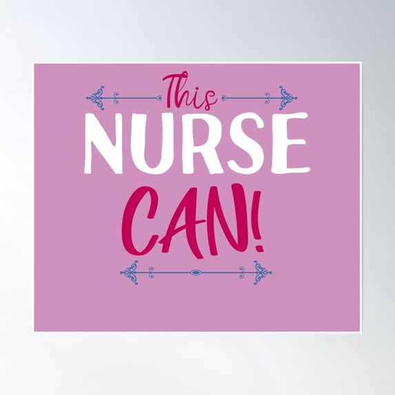 Strong Nurse Motivation Superhero Health Worker Style Poster Wall Art, Modern Wall Decor, 24x36 UNFRAMED