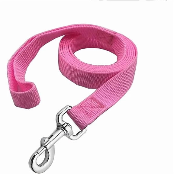 Strong Nylon Dog Leash, 4FT/ 5 FT/ 6FT Dog Leashes for Medium Large Dogs (5FT, Pink)