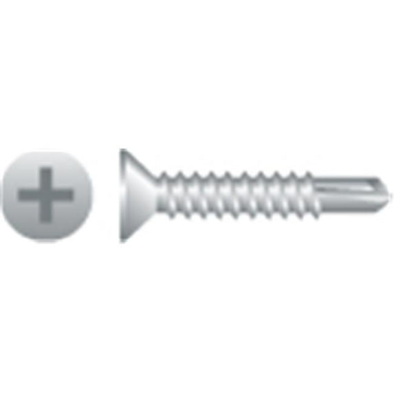 Strong-Point 10-16 x 1.50 in. 410 Stainless Steel Phillips Flat Head Screws Passivated and Waxed Box of 2 500