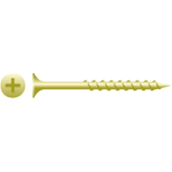 Strong-Point 10 x 3.75 in. Phillips Bugle Head Screws Coarse Thread Zinc Yellow Plated Box of 800