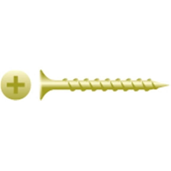 Strong-Point 620CY 6 x 2 in. Phillips Bugle Head Screws Coarse Thread  Zinc Yellow Plated  Box of 3 500