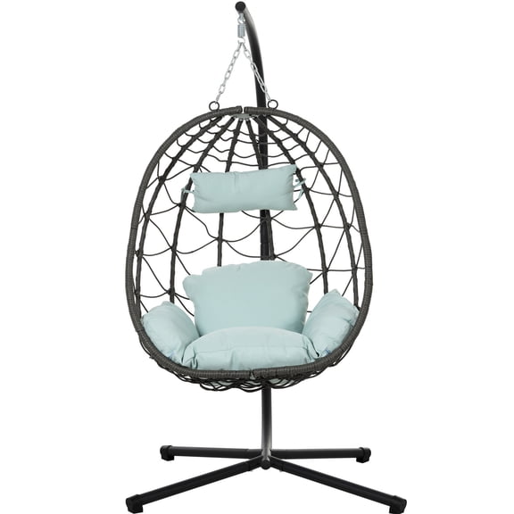 Strong Polyester Rattan Egg Chair / Enjoyable Swing in Indoor or Outdoor Spaces