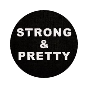 Strong and Pretty Embroidered Patch Iron-On Applique, Cosplay Vest Clothing Badge Back Packs Uniform DIY Power Lifting, Weight Lifting, Body Building, CrossFitt