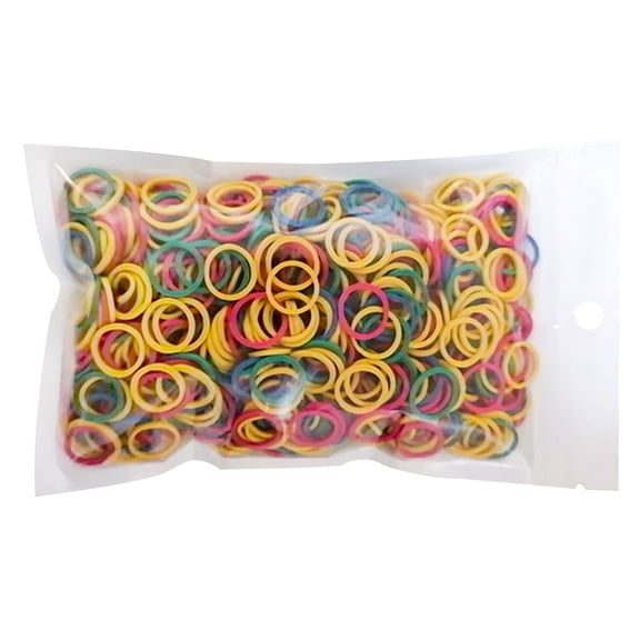Strong Pull Constantly Disposable Small Rubber Band Children Tie Pigtail Head Rope Rubber Band About 1000 Clear Elastics Hair Tie Organizer Toddler Seamless Hair Ties Soft Elastics for Hair Spiral