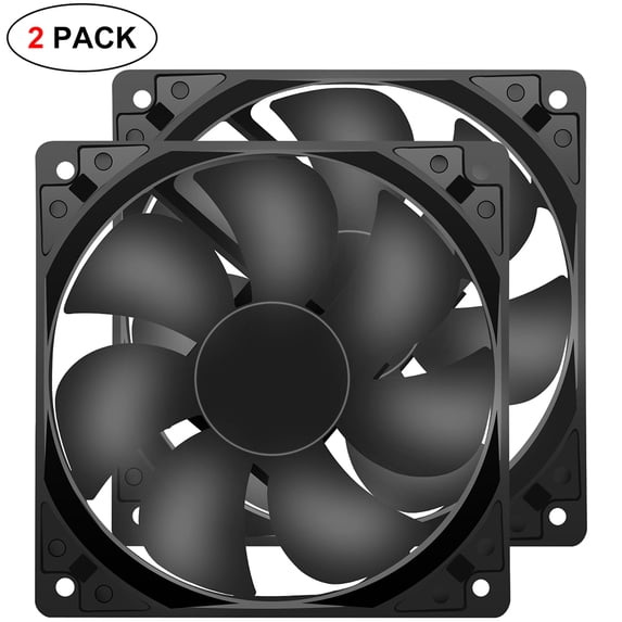 Strong Quiet 12025 Fan 120x120x25mm 12cm 120mm Computer Case Fan DC 12V Cooling Fan for Computer case 2Pin 2 Wire 1600RPM 2 Pack