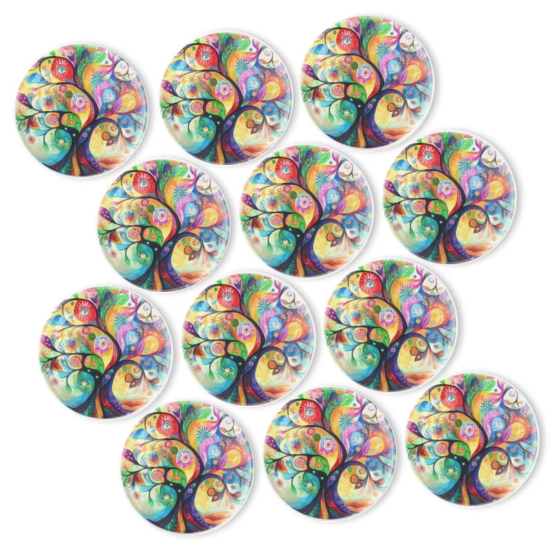 Strong Refrigerator Magnet Fridge Sticker, Colorful Abstract Flowers ...
