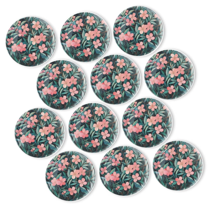 Strong Refrigerator Magnet Fridge Sticker, Delicate Pink - Flowered ...