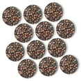 thumbnail image 1 of Strong Refrigerator Magnet Fridge Sticker, Different Shades Of Brown Coffee Beans 12Pcs Beautiful Photo Decorative Magnet Set, Small Round Crystal Glass Craftwork for Refrigerator Decor, 1 of 4