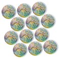 thumbnail image 1 of Strong Refrigerator Magnet Fridge Sticker, Energetic Springtime Blossom 12Pcs Beautiful Photo Decorative Magnet Set, Small Round Crystal Glass Craftwork for Refrigerator Decor, 1 of 4