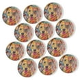 thumbnail image 1 of Strong Refrigerator Magnet Fridge Sticker, Exuberant Love - Themed Dog 12Pcs Beautiful Photo Decorative Magnet Set, Small Round Crystal Glass Craftwork for Refrigerator Decor, 1 of 4
