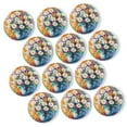 thumbnail image 1 of Strong Refrigerator Magnet Fridge Sticker, Gorgeous Daisy - Bouquet Canvas 12Pcs Beautiful Photo Decorative Magnet Set, Small Round Crystal Glass Craftwork for Refrigerator Decor, 1 of 4