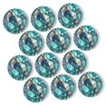 thumbnail image 1 of Strong Refrigerator Magnet Fridge Sticker, Patchwork Of Irregular Lumps Of Blue 12Pcs Beautiful Photo Decorative Magnet Set, Small Round Crystal Glass Craftwork for Refrigerator Decor, 1 of 4