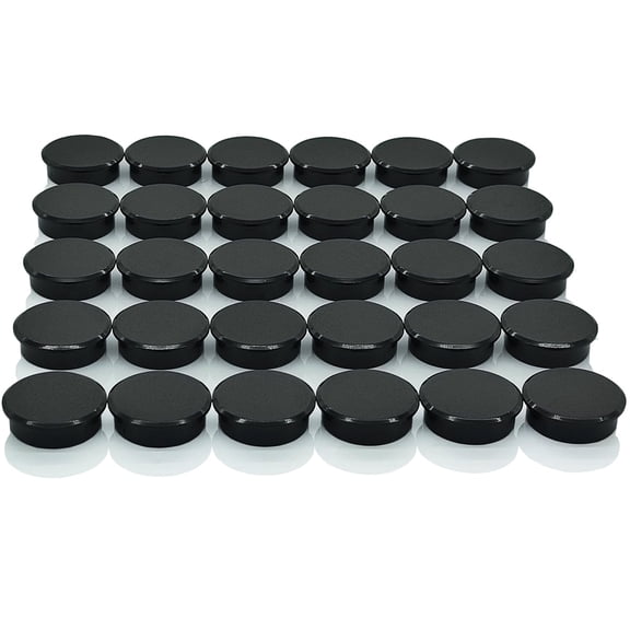 Strong Refrigerator Magnets, 30 Pack Heavy Duty Whiteboard Magnets for Fridge, Office, Classroom, Kitchen, Locker, Crafts, Decorative Round Magnets, Black