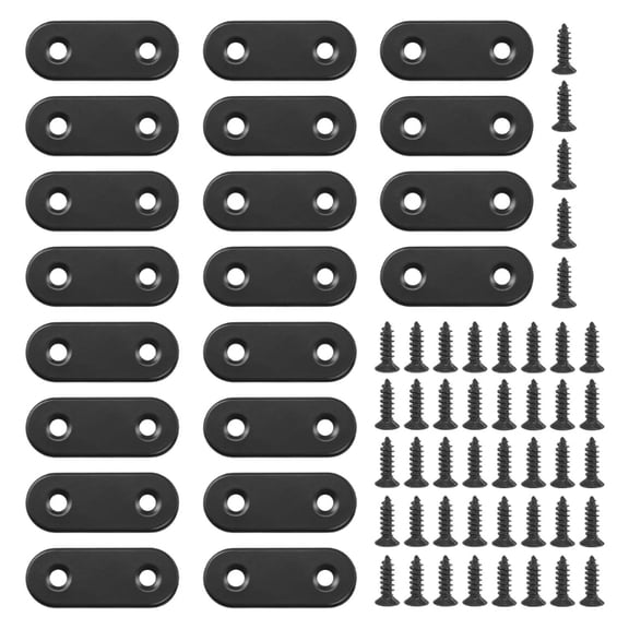 Strong Resistant Steel Corner Connectors for Furniture Repair Including Mounting Screws Long Terms Fixing Hardware