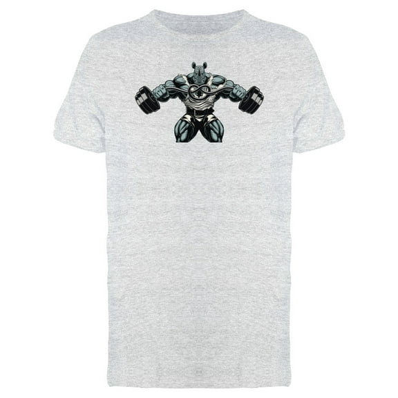Strong Rhino With A Barbell T-Shirt Men -Image by Shutterstock, Male Small