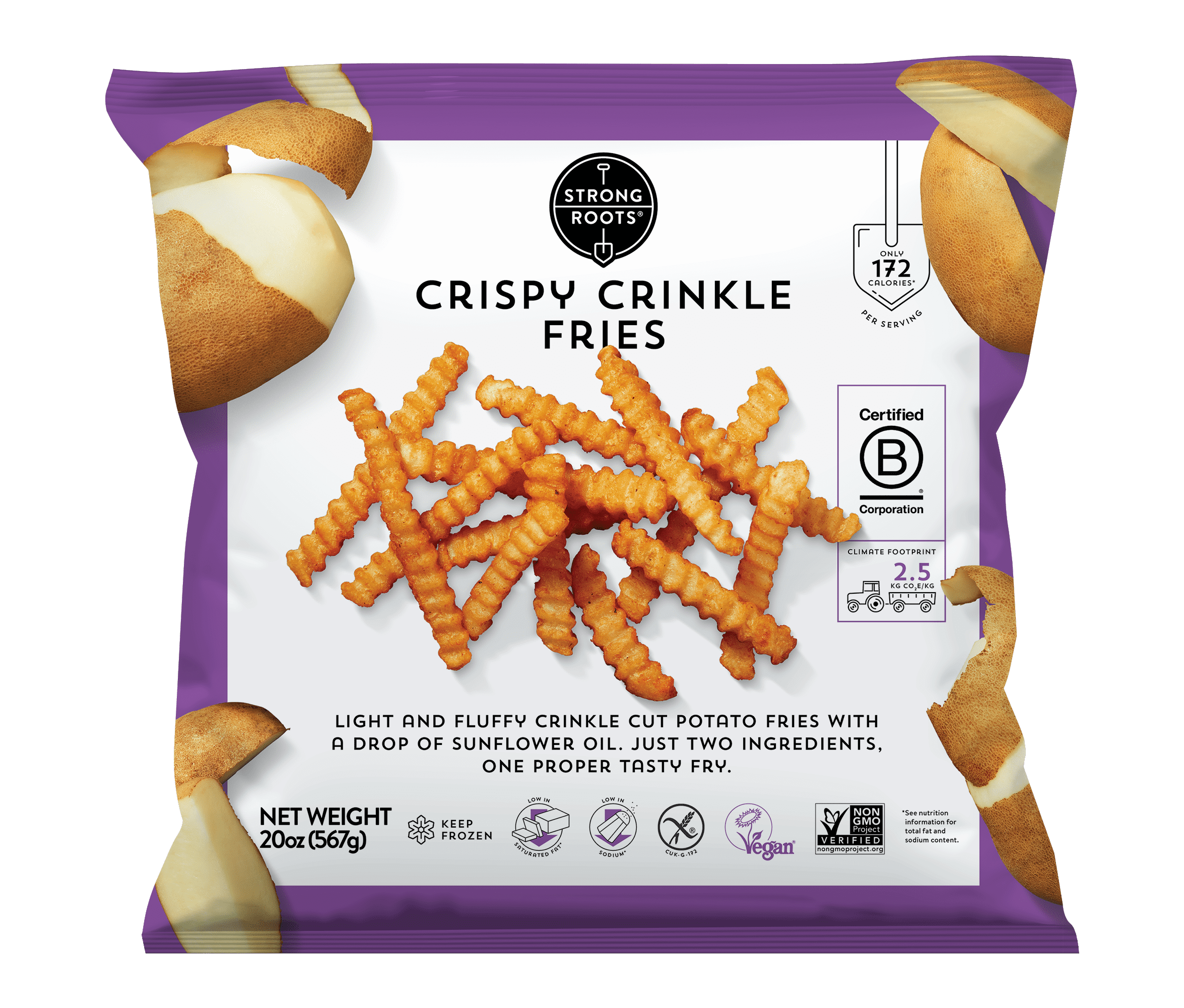 Strong Roots Crispy Crinkle Cut Fries 20 oz (Pack of 6) - Walmart.com