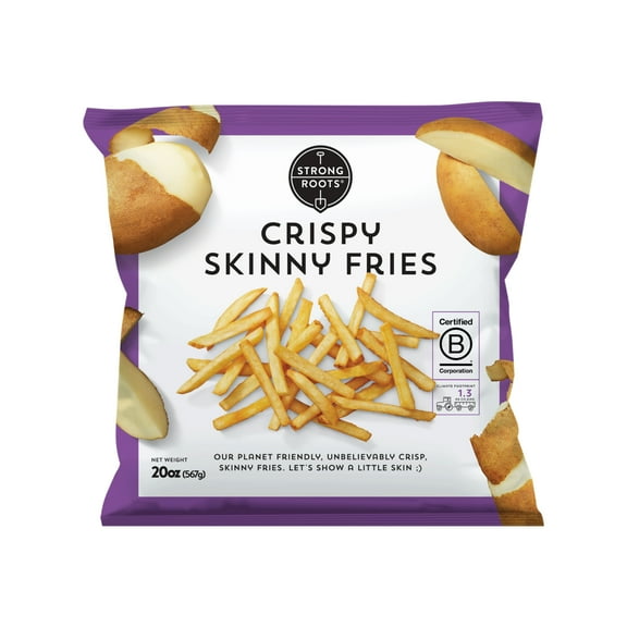 Strong Roots Crispy Skinny Fries, 20 oz Plastic Bag (Frozen)