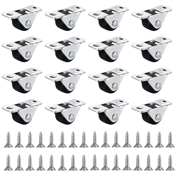 Rubber Small Casters Reductions Wheel Metal Frame 360 Rotates Design for Cabinets Chairs Tables Quick Install