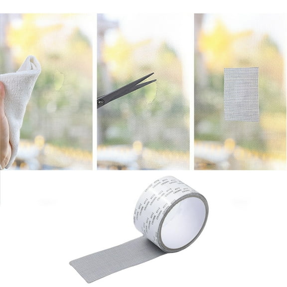 Strong Screen Window Tape Screen Window Kit Window Screen Tape Fiberglass Screen Window Tape Mesh Suitable For 5cm X 200cm For Mesh Doors And Windows Gray Glass Tape Rubber U Channel Self Paperclips