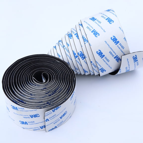 Strong Self-Adhesive Black Hook and Loop - 10FT Continuous Roll, All-Weather for Large Craft & Trim Work
