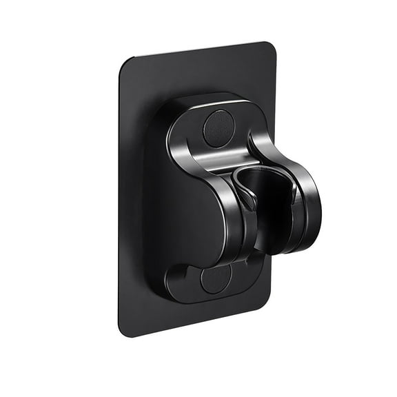 Strong Self-Adhesive Wall Mounted Shower Stand, ZzCityTK Heavy Duty Adjustable Shower Caddy 70-Degree Tilt, Secure Holder for Handheld Shower Heads with Easy Installation, Black