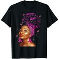 thumbnail image 1 of Strong Smart Black Women Breast Cancer Survive Pink Ribbon T-Shirt, 1 of 3