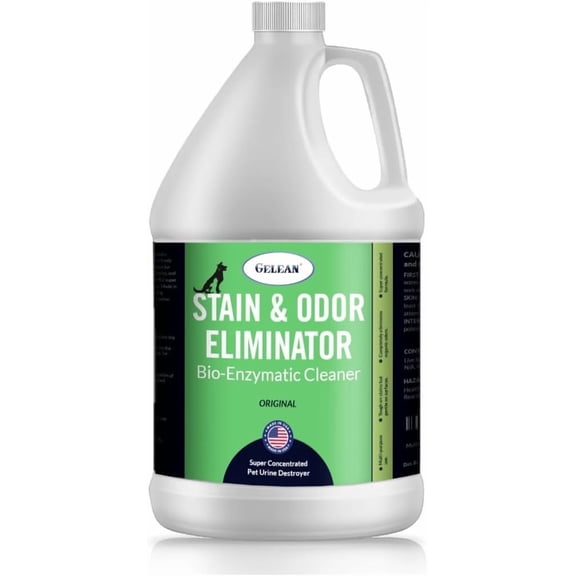 Strong Stain & Odor Eliminator - Cats & Dog Enzymatic Urine Destroyer -MADE IN USA- Fresh Scent Multi-Purpose Pet Stain Remover for Floors, Carpet, Bathrooms, Drains & Trash Deodorizer cleaner, 128oz