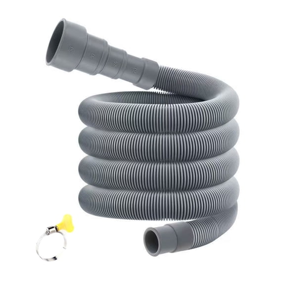 Strong Steel Rubber Washing Machine Extension Hose Flexible Extended Drainage Pipe for Automatic Washing Machines Use