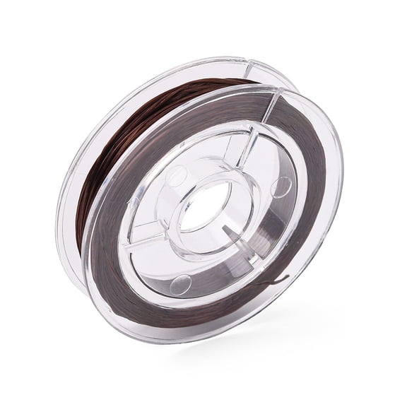 Strong Stretchy Beading Elastic Thread Flat Elastic Crystal String Coconut Brown 0.8mm about 10.93 yards(10m)/roll