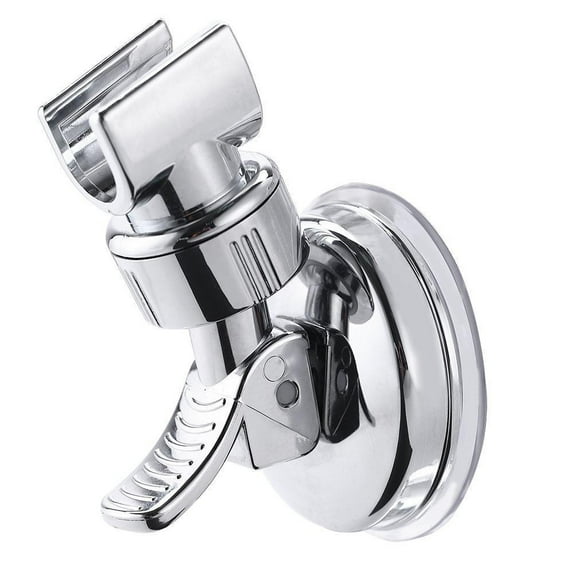 Strong Suction Cup Shower Handset Bracket, Wall Mounted Bathroom Shower Holder, Tool Free Installation, Secure Hold for Standard Shower Head, Practical Accessory for Daily Use, 2.76*4.3in, Silver