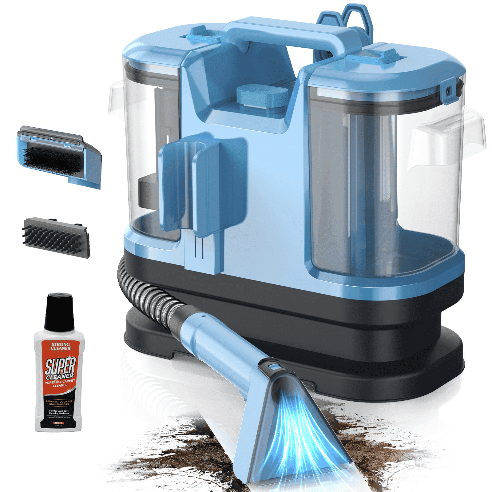 VACFORE Carpet Cleaner Machine - Upholstery, Portable Spot and Stain Cleaner, Deep Cleaning for Pet Stain, Couch, Stair, Car Seat, Mattress and Carpet