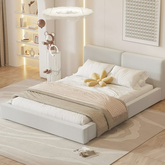 Strong Support Bed - Queen Size Platform Bed with Solid Construction
