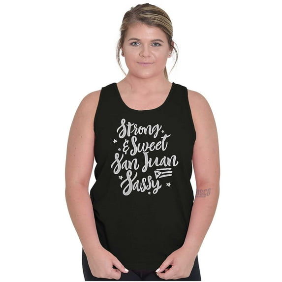 Strong Sweet San Juan Puerto Rico PR Tank Top Tee Shirt Women Brisco Brands S
