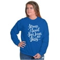 thumbnail image 1 of Strong Sweet San Juan Puerto Rico PR Women Plus Size Crewneck Sweatshirt Brisco Brands 5X, 1 of 5